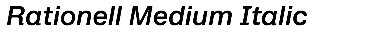Rationell Medium Italic